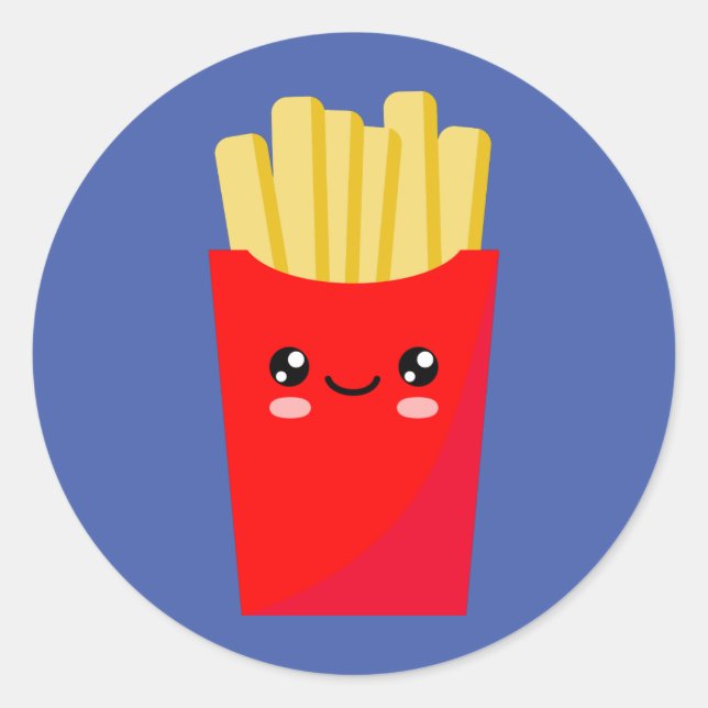 Fries Classic Round Sticker (Front)