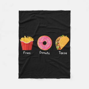 Fries Doughnuts Tacos Fleece Blanket