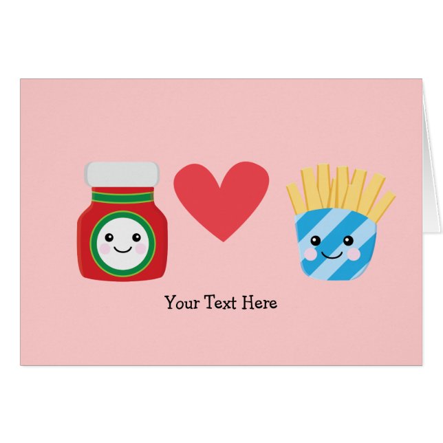 Fries & Ketchup (customisable) (Front Horizontal)