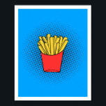 Fries Pop Art Poster<br><div class="desc">Add a burst of fun and flavour to your space with this Fries Pop Art poster! Featuring a bold and playful design, this artwork transforms the classic fries into a vibrant masterpiece. Perfect for kitchens, dining areas, or any room that needs a pop of colour and personality. Whether you're a...</div>