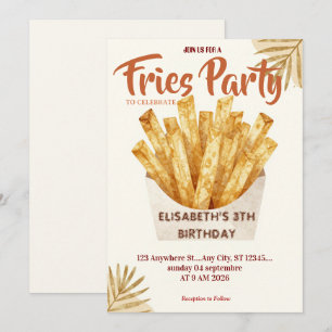 Fries Restaurant Birthday Party Invitation
