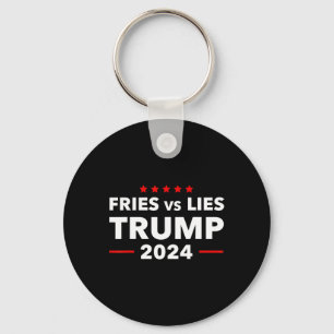 Fries Vs Lies Trump 2024 French Fries Trump Vance Key Ring