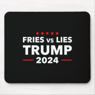 Fries Vs Lies Trump 2024 French Fries Trump Vance Mouse Pad