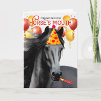 Friesan Black Horse Funny Birthday