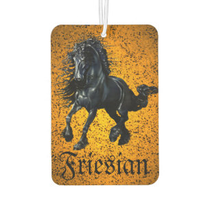 Friesian, black stallion, Frisan/Friesian horse/G Car Air Freshener