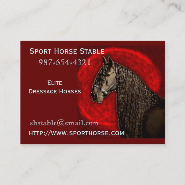 Friesian Business Card, 101 Business Card (Front)