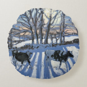 Friesian Cows 2009 Round Cushion