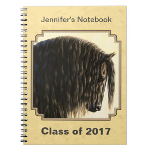Friesian Draught Horse Yellow Notebook