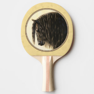 Friesian Draught Horse Yellow Ping Pong Paddle
