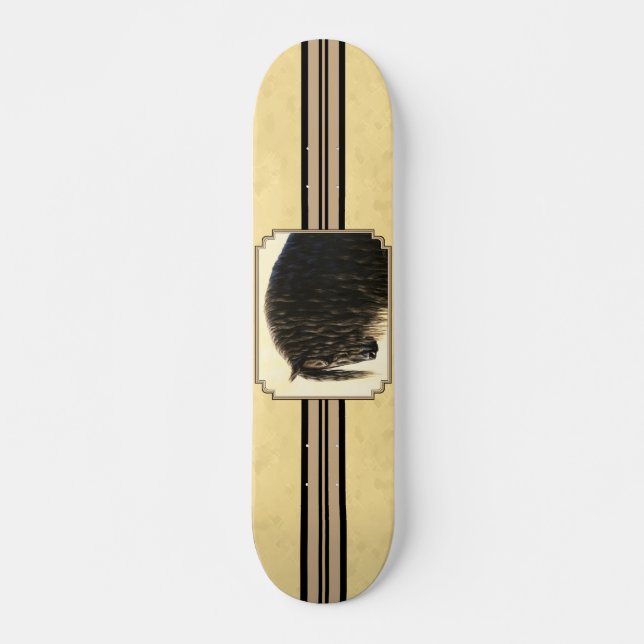 Friesian Draught Horse Yellow Skateboard (Front)