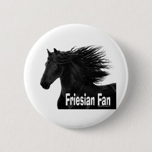 Friesian Fan 6 Cm Round Badge