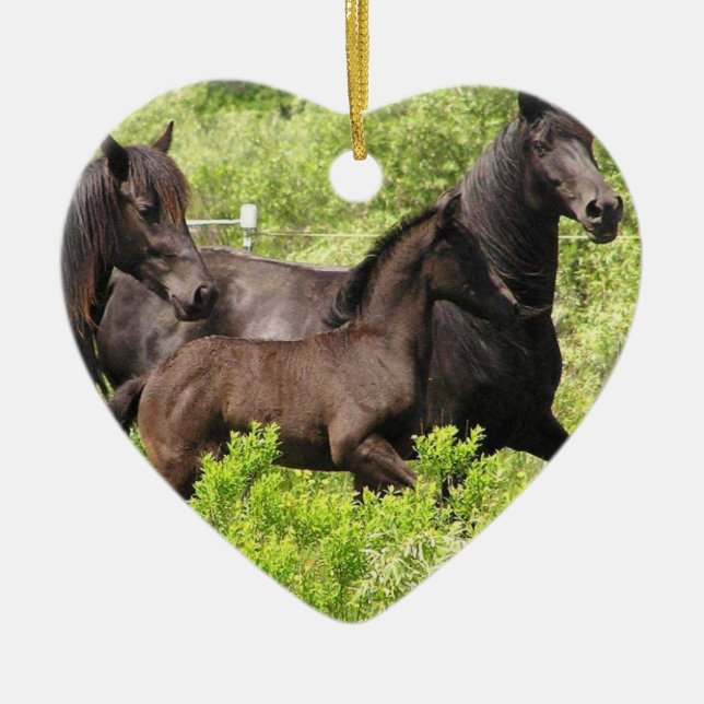 Friesian Filly Ornament (Front)