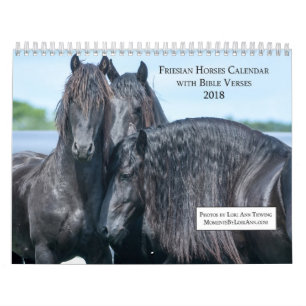 Friesian Horse Calendar with Bible Verses