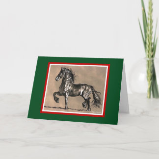 Friesian Horse Christmas Card