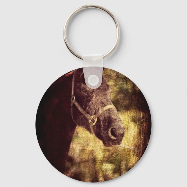 Friesian Horse Key Ring (Front)