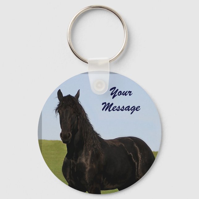 Friesian Horse Keychain 5 (Front)