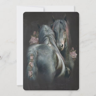 Friesian Horse Love - Greeting Card