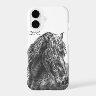 Friesian Horse Portrait Wavy Mane