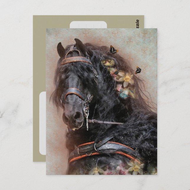 Friesian Horse - Postcard (Front/Back)