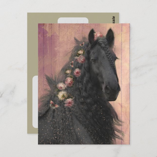 Friesian Horse - Postcard (Front/Back)