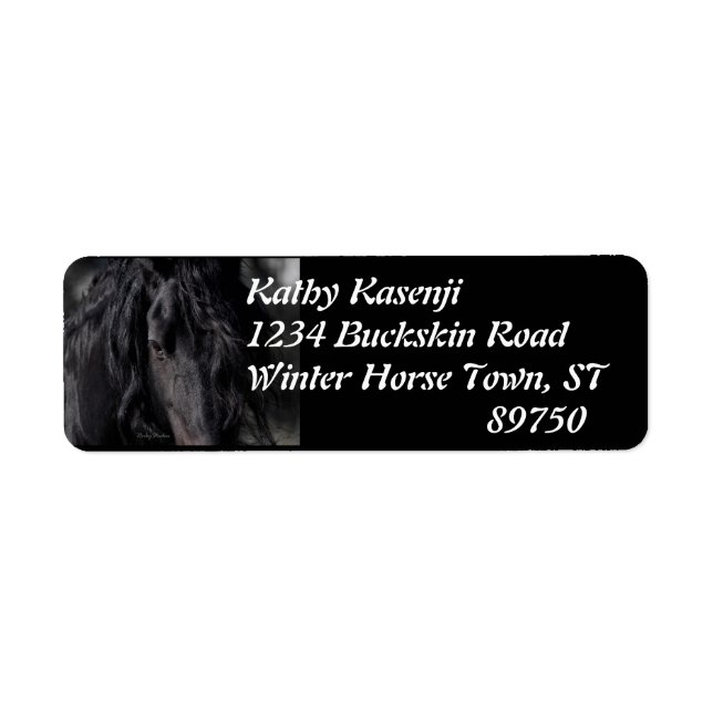 Friesian Image Return Address Label (Front)