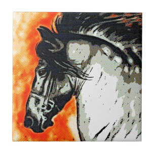 Friesian Mustang Ceramic Tile