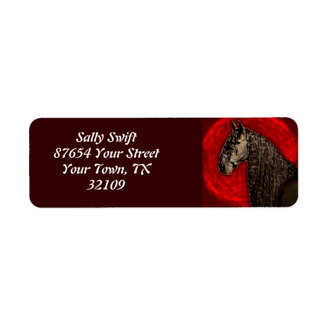 Friesian Portrait Return Address Label (Front)