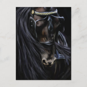 Friesian Spirit - Horse Painting Postcard