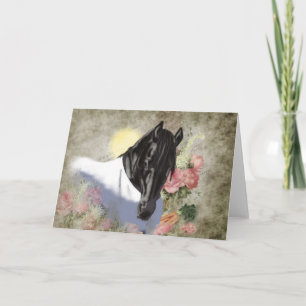 Friesian Stallion - Greeting Card