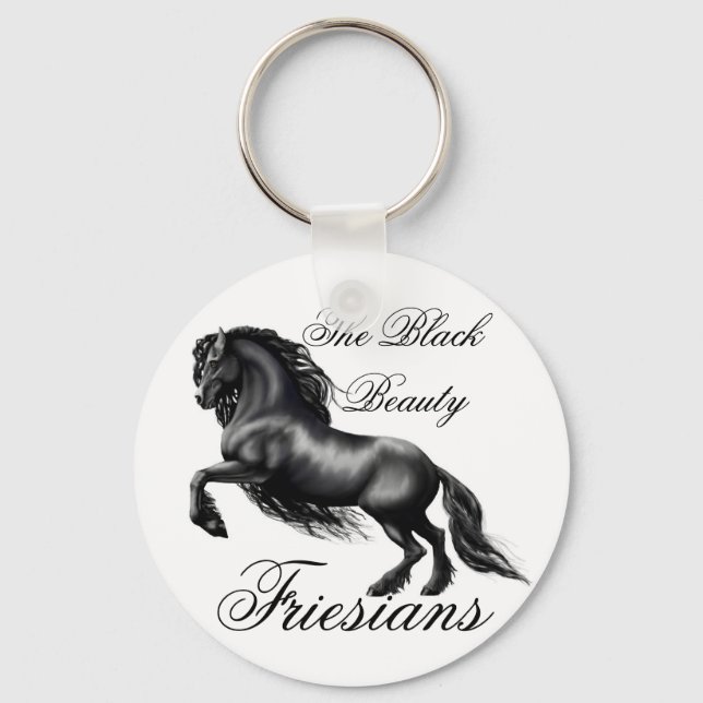 Friesians, black letter key ring (Front)