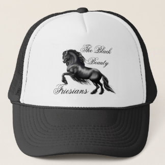 Friesians, black letter trucker hat