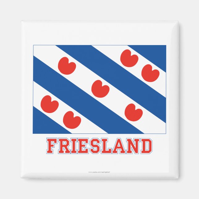 Friesland Flag with name Magnet (Front)