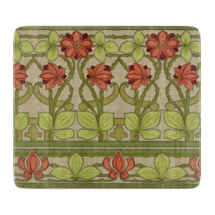 Frieze Border Art Nouveau Floral Cutting Board