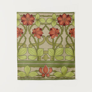 Frieze Border Art Nouveau Floral Tapestry
