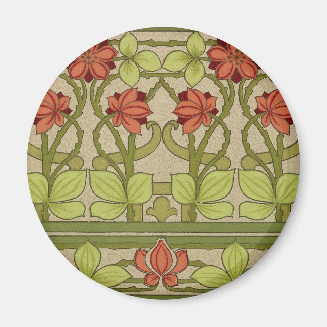 Frieze Border Art Nouveau Wallpaper Magnet (Front)