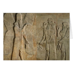 Frieze depicting a winged spirit