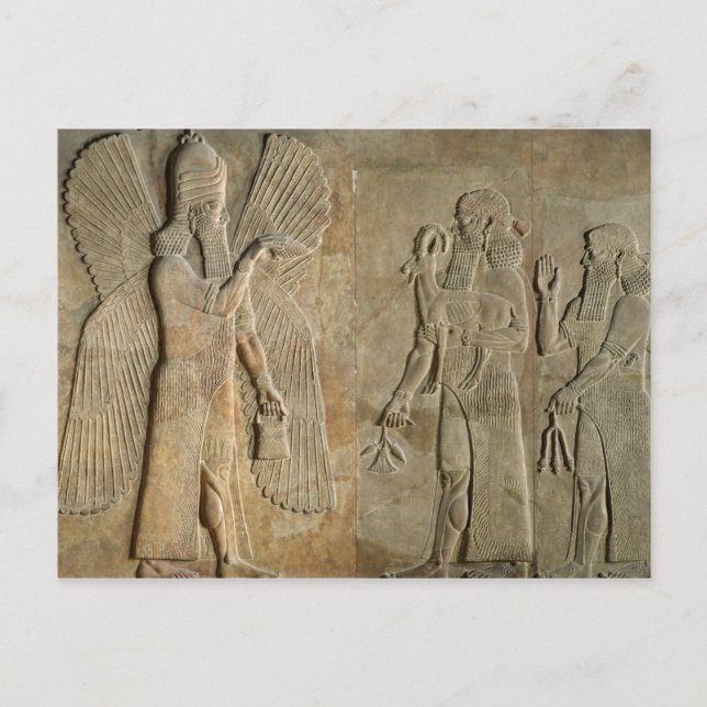 Frieze depicting a winged spirit postcard (Front)