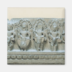 Frieze depicting nine divinities magnet