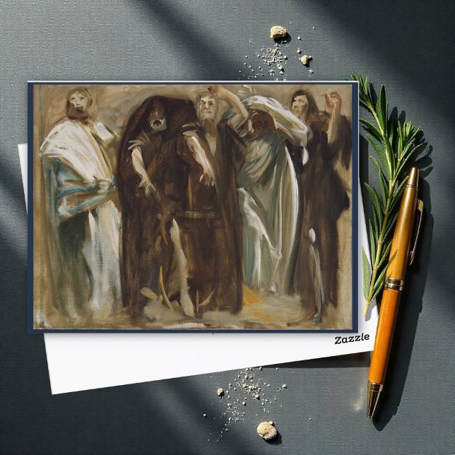Frieze of the Prophets-study, Sargent   Postcard (Creator Uploaded)
