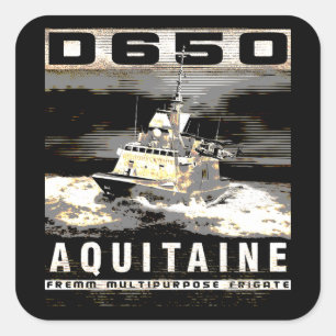 Frigate Aquitaine Square Sticker Sticker