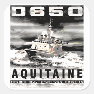 Frigate Aquitaine Square Sticker Sticker
