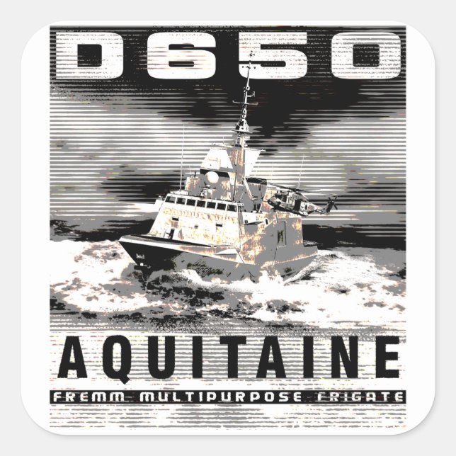 Frigate Aquitaine Square Sticker Sticker (Front)