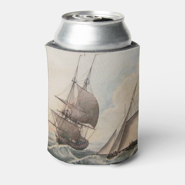 Frigate in a swell 17th century can cooler (Can Back)