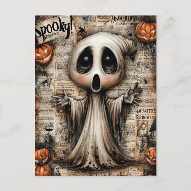 Fright & Delight Halloween Holiday Postcard (Front)