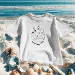 Fright Night Black and white Cute Halloween women T-Shirt