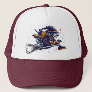 Fright Night Flight: The Witch’s Techy Halloween Trucker Hat