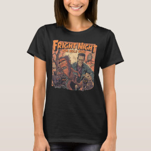 Fright Night Horror Poster – Retro Werewolf and Mo T-Shirt