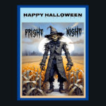 Fright Night Poster<br><div class="desc">Check out this cool yet creepy image of a terrifying scarecrow standing in an October cornfield,  (talk about Jeepers Creepers).  You can purchase this "Fright Night" poster at my print on demand store. Feel free to browse around my store until you satisfy your curiosity,  and have a happy Halloween.</div>