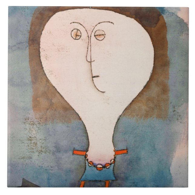 Fright of a Girl, Klee Ceramic Tile (Front)