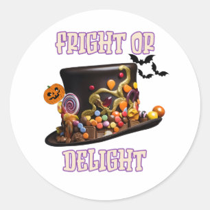 Fright or Delight Classic Round Sticker